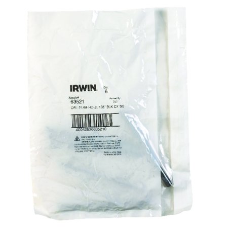 IRWIN 21/64 in. X 4-5/8 in. L High Speed Steel Drill Bit 1 pc 63521ZR